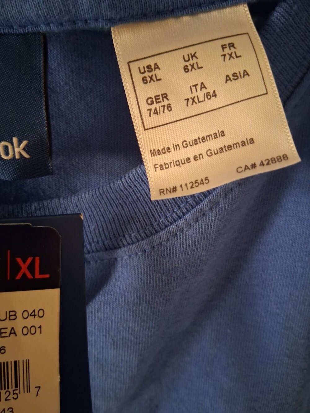 Men's size 6X athletic short sleeve shit NWT Reebok - Picture 2 of 3